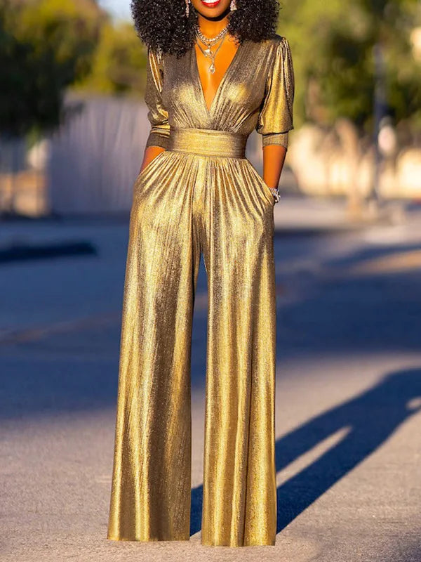 Pleated formal jumpsuit, view 8