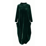 Phyllis relaxed midi dress with pockets, front view