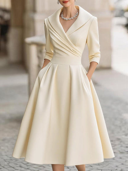 Léa | A-Line Cocktail Midi Dress