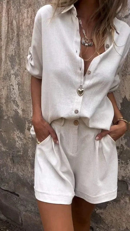 Sorella | Collared Shirt & Shorts Set