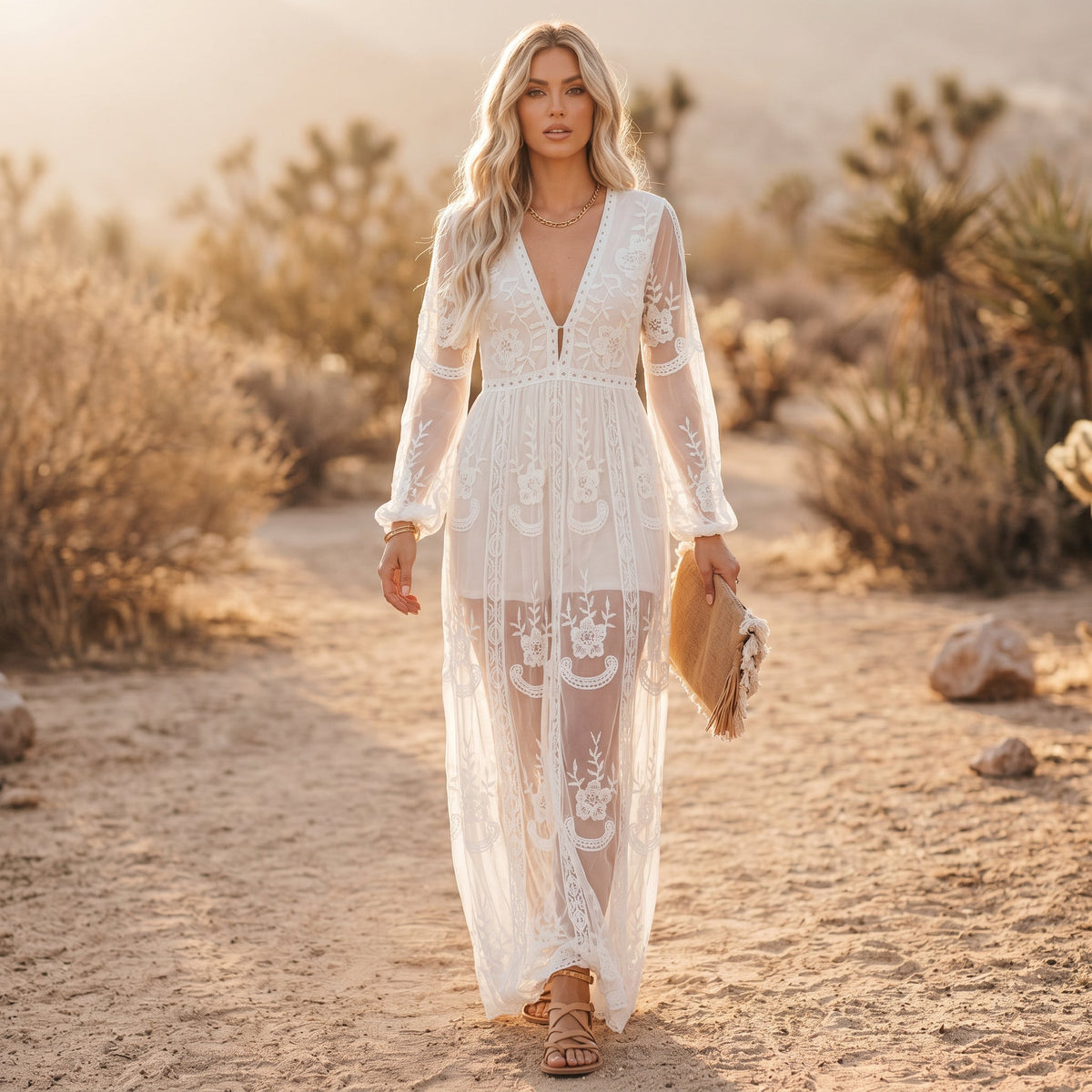 Neve | Long-Sleeve Maxi Dress