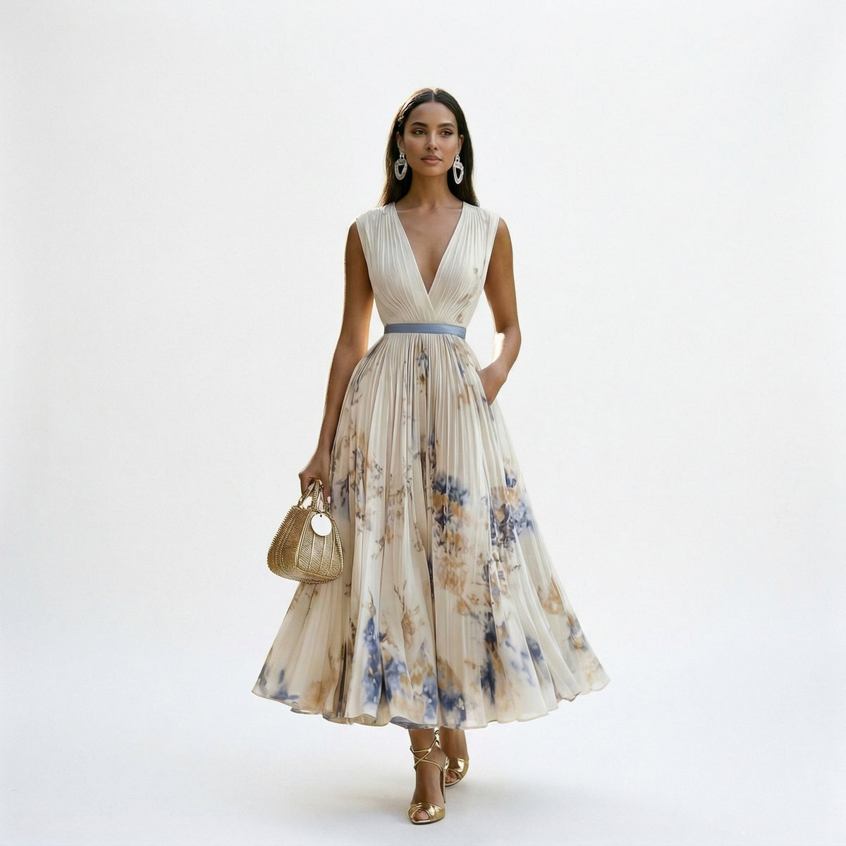 Dahlia | Floral Print Long-Sleeve Maxi Dress