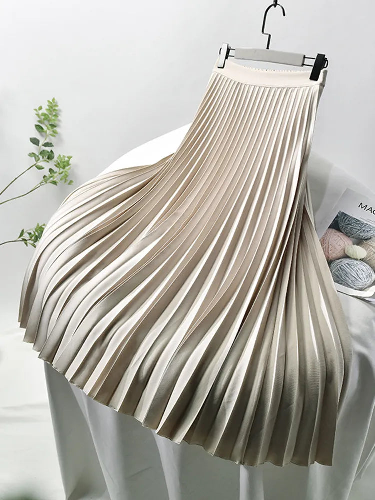 Seraphina | Elegant Pleated Midi Skirt