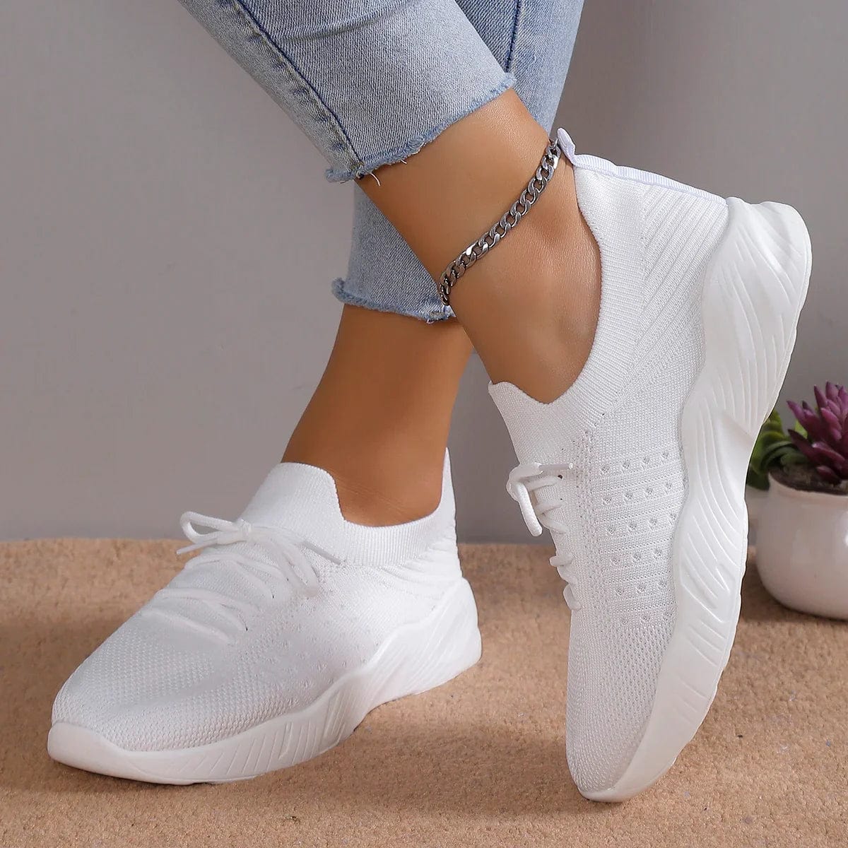 Cecily | Knit Slip-On Sneakers for Women