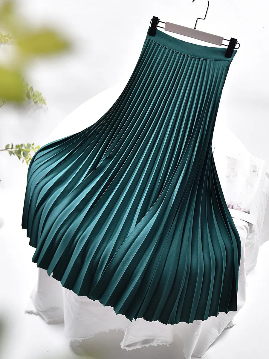 Seraphina | Elegant Pleated Midi Skirt