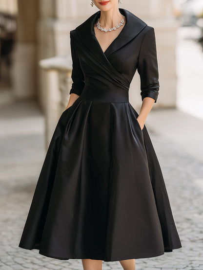 Léa | A-Line Cocktail Midi Dress