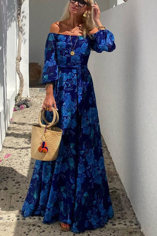 Vionette | Off-Shoulder Floral Maxi Dress