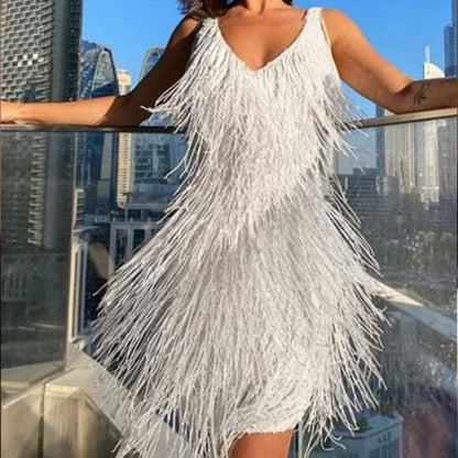 Fringe flapper dress, view 6