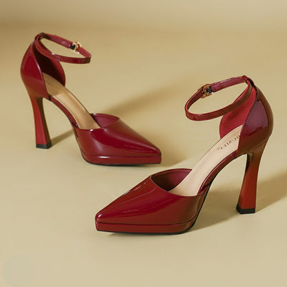 Ankle strap block heel pumps, view 4