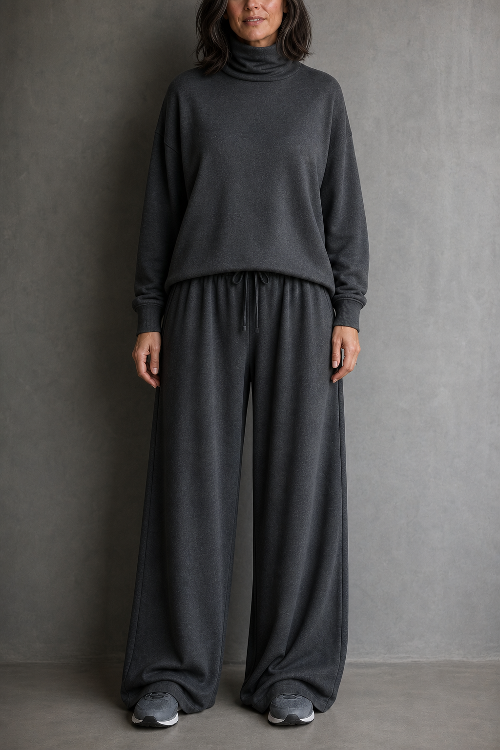 Ernestine turtleneck two-piece set, front view