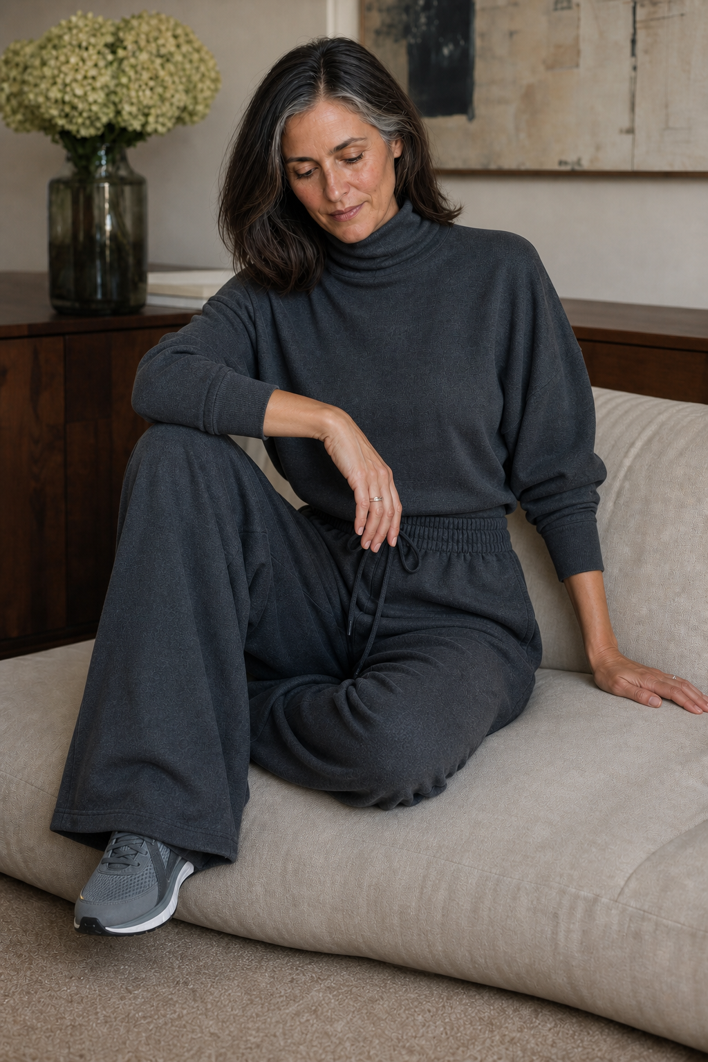 Turtleneck two-piece set, view 4