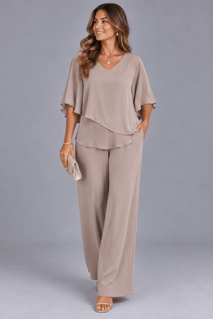 Esperanza cape two-piece set, front view