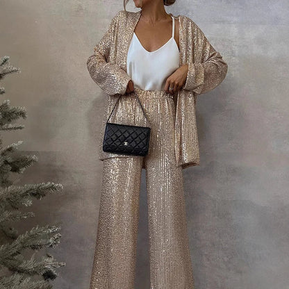 Gloriana sequin two-piece set, front view