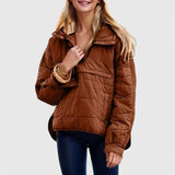 Women's Gudrun hooded button-front longline coat in Green