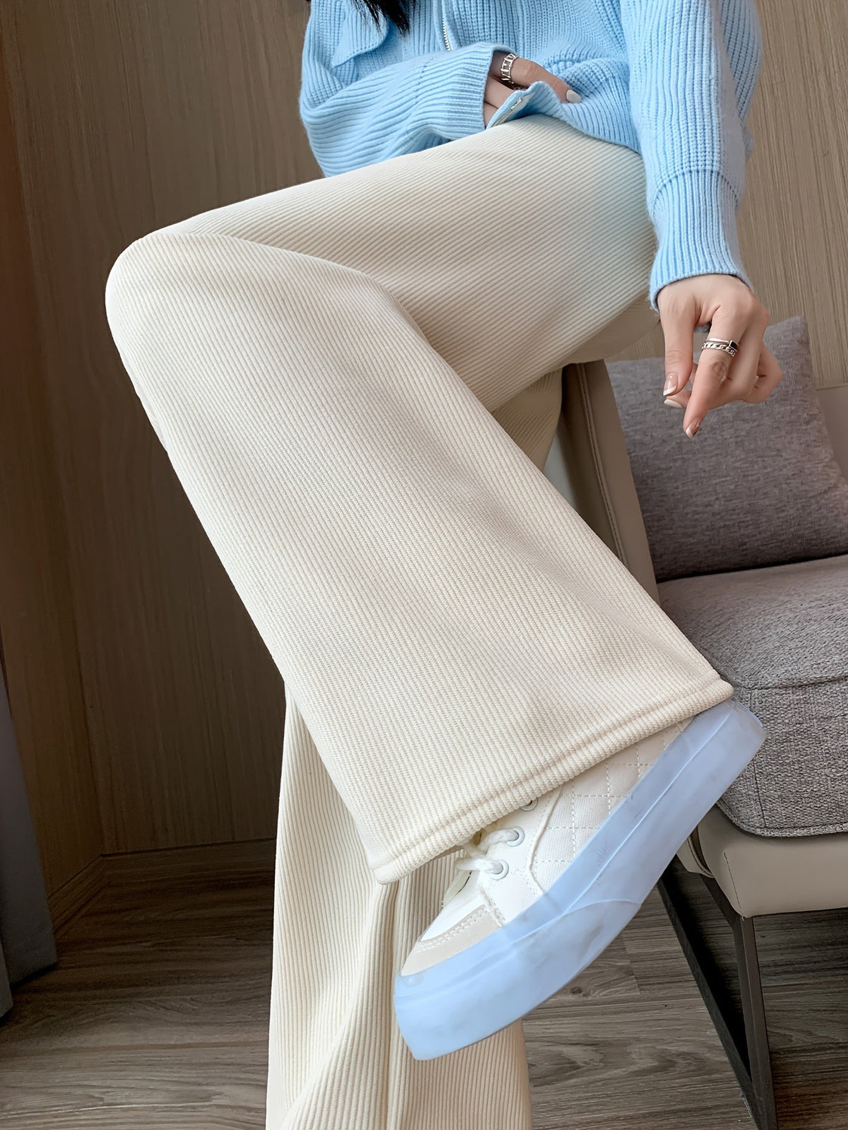 Women's Hedvig fleece-lined wide-leg pants - view 9