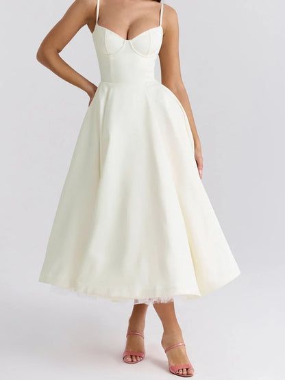Sweetheart midi cocktail dress, close-up of the fabric