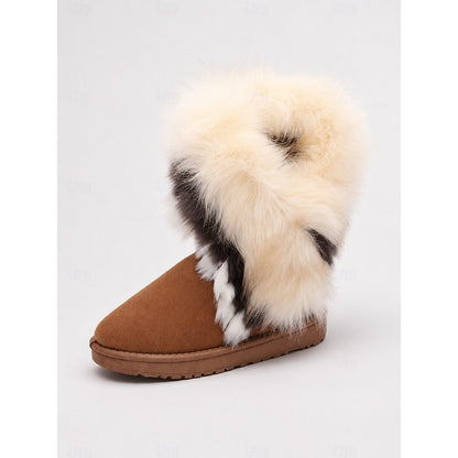Women's Hilde fluffy-trim pull-on winter boots in Multicolor