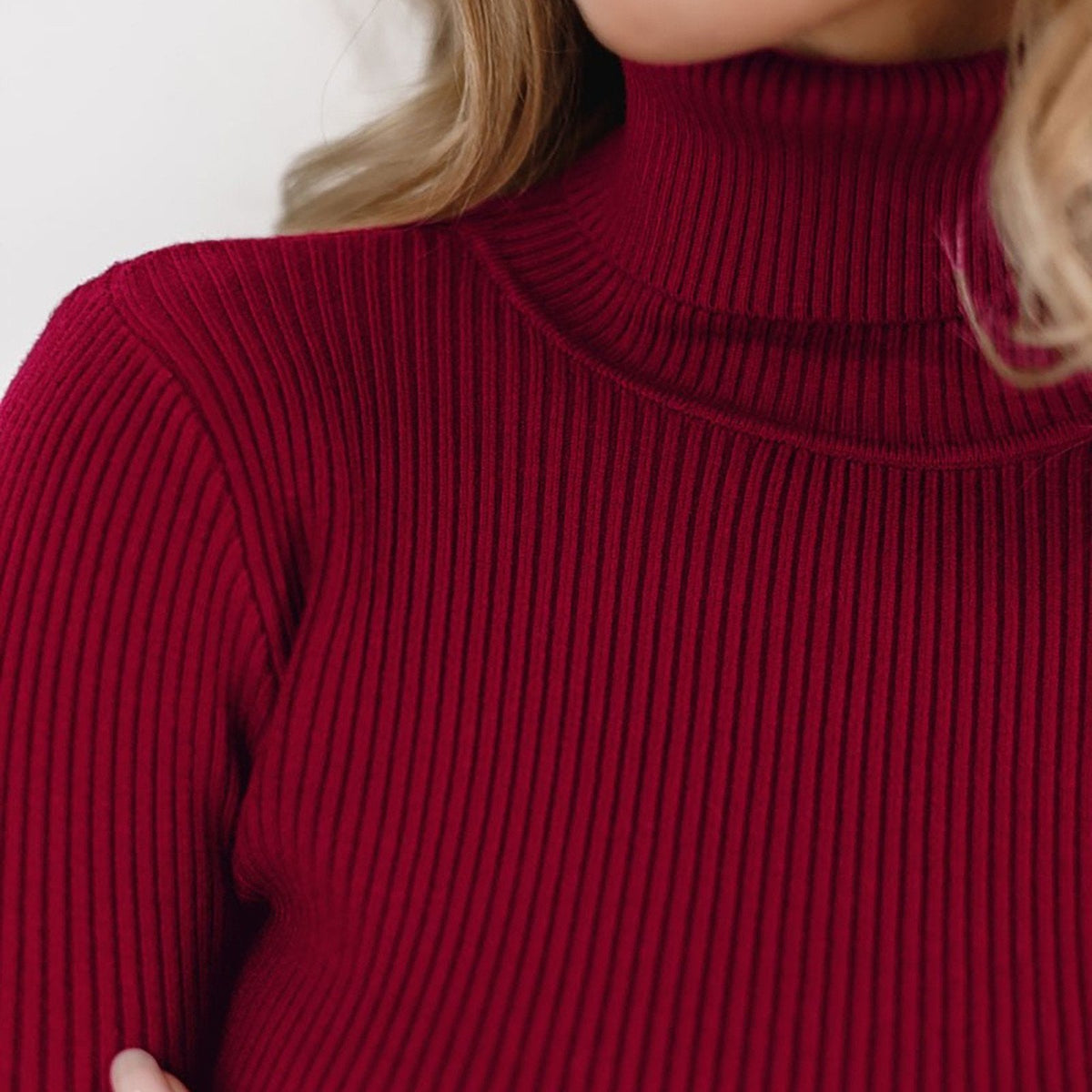 Women's Inga ribbed turtleneck sweater - view 16