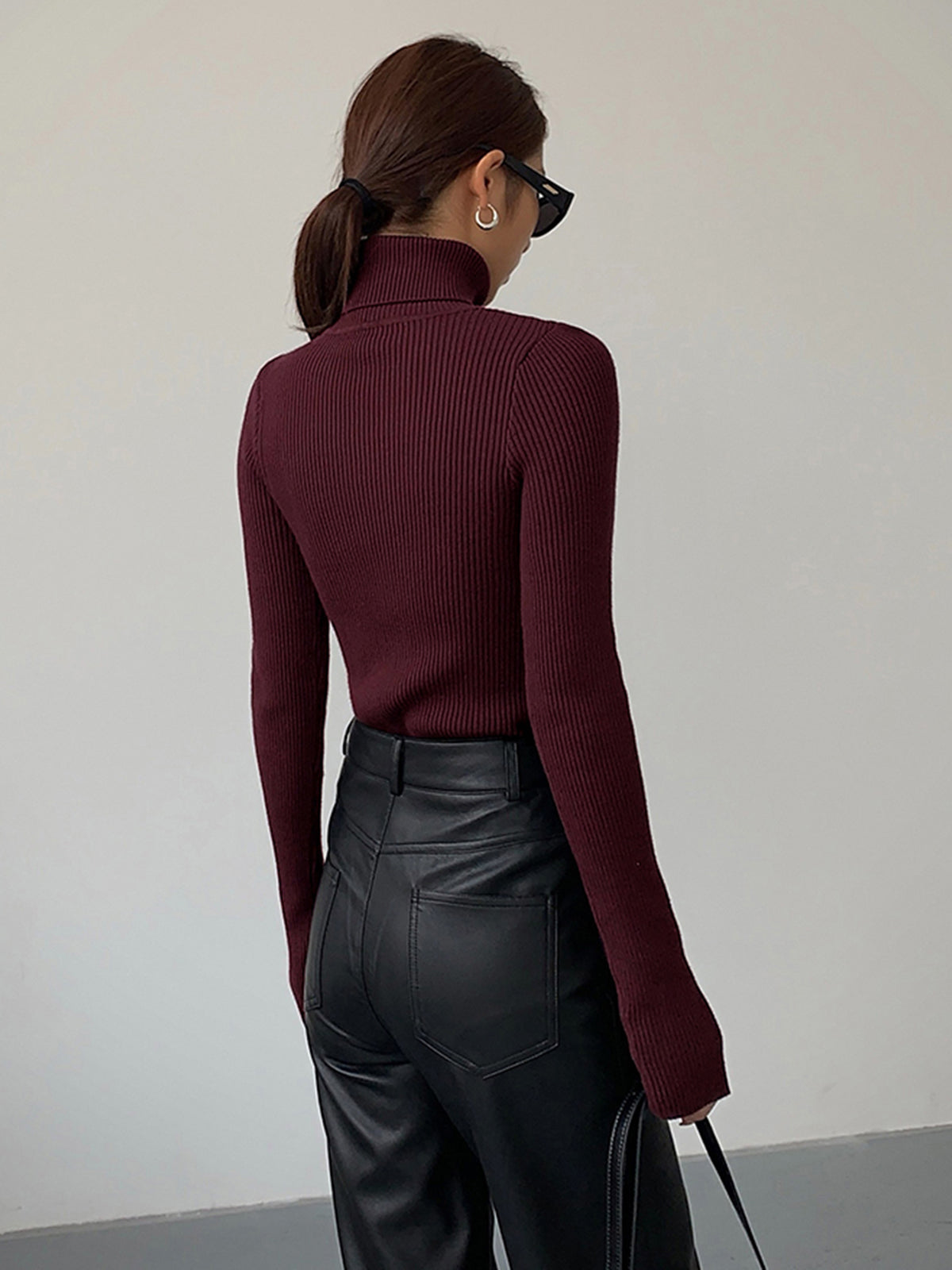 Women's Inga ribbed turtleneck sweater - view 6