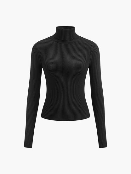 Women's Inga ribbed turtleneck sweater - view 8