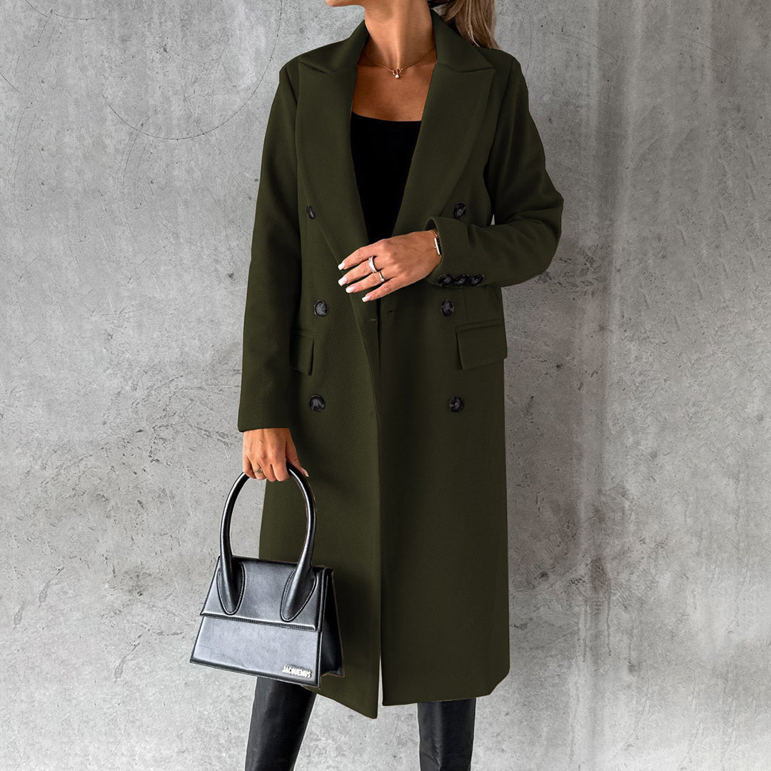 Women's Ingela classic winter coat in Army Green