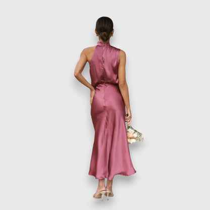 Women's Jolene halter wedding guest midi dress - view 4