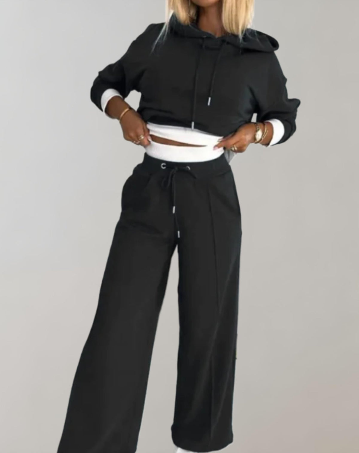 Josette hoodie sweatsuit set, front view