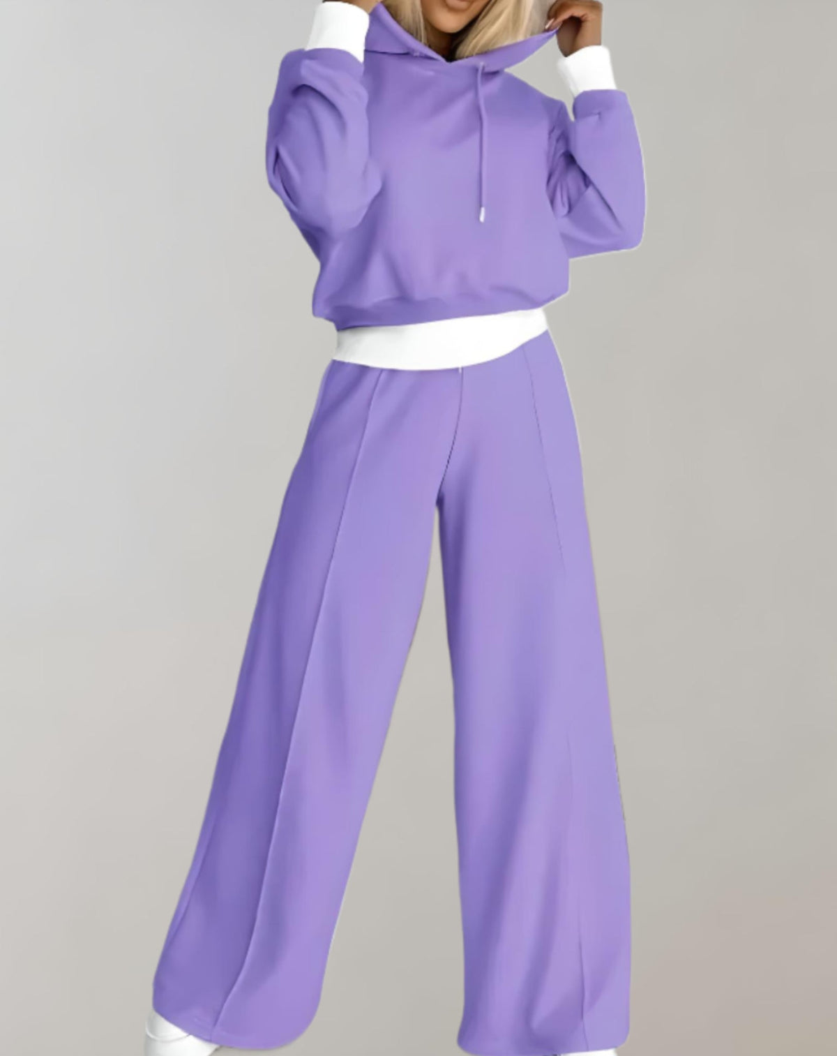 Hoodie sweatsuit set, side view