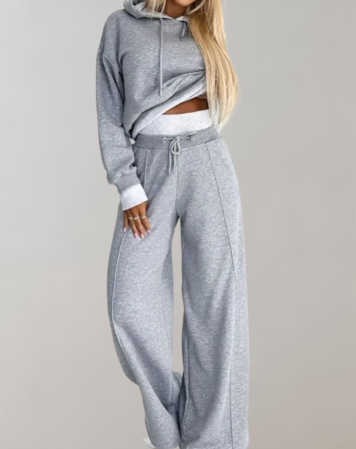 Hoodie sweatsuit set, back view