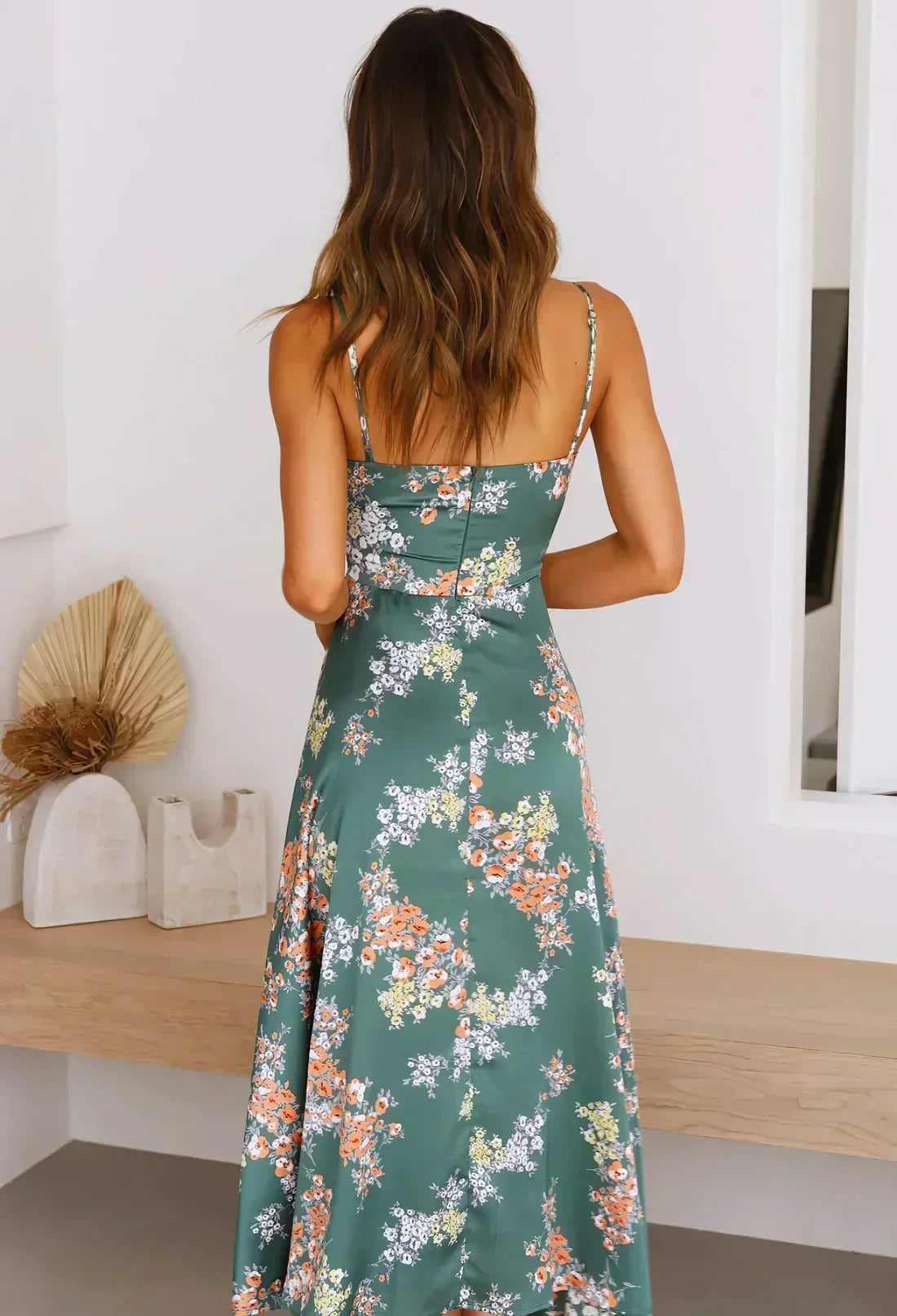 Floral cutout midi dress, detail view
