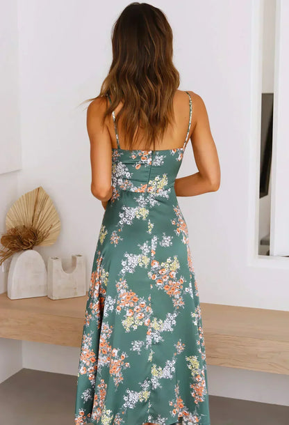 Floral cutout midi dress, detail view