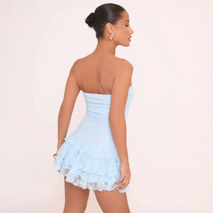 Women's Liva strapless tiered mini dress - view 4