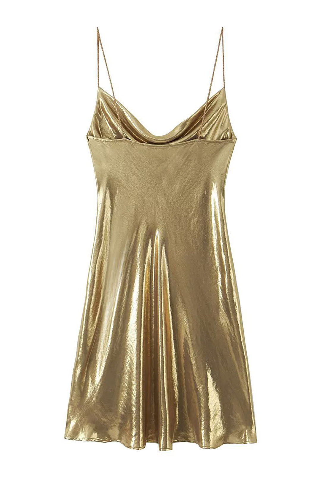 Metallic cocktail mini dress, view 3