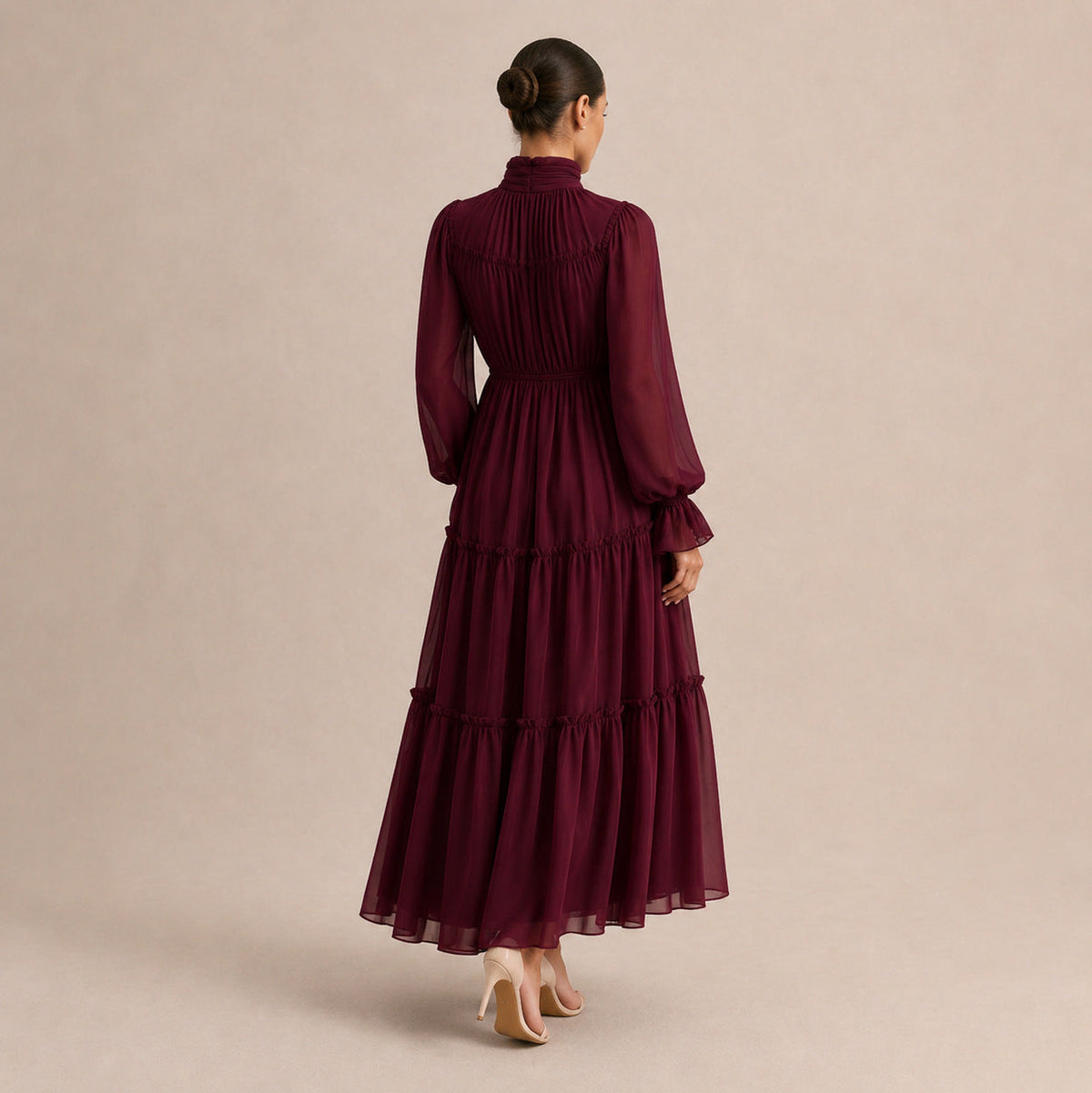 Women's Majken tiered wedding guest maxi dress - view 6
