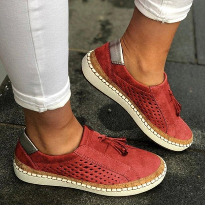 Women's Nanette low-profile slip-on sneakers in Red