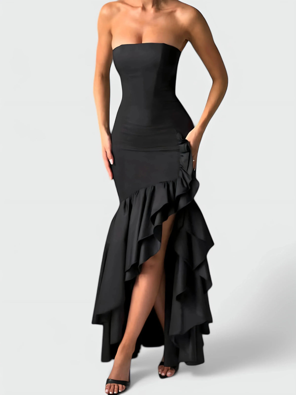 Strapless ruffle maxi dress, fourth color variant