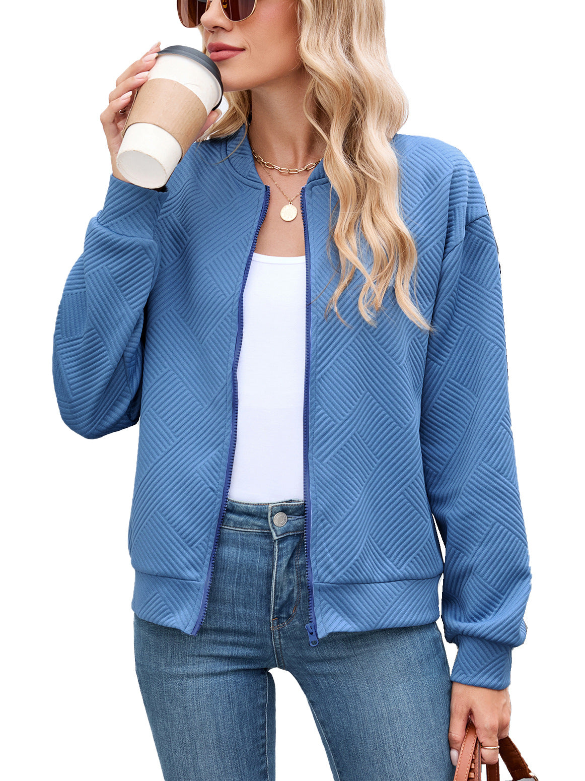 Women's Oda quilted puffer jacket in Blue