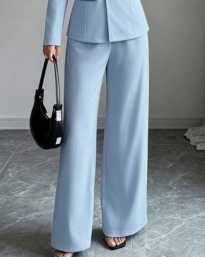 Belted blazer pant suit, view 10