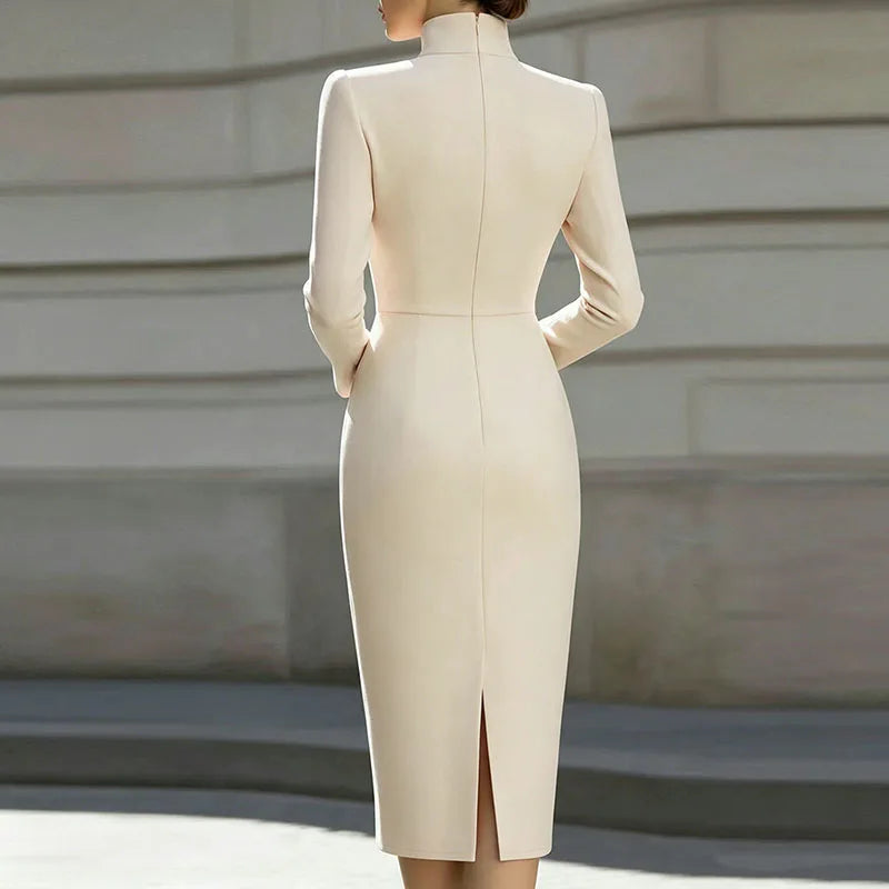 Long sleeve sheath dress, view 3
