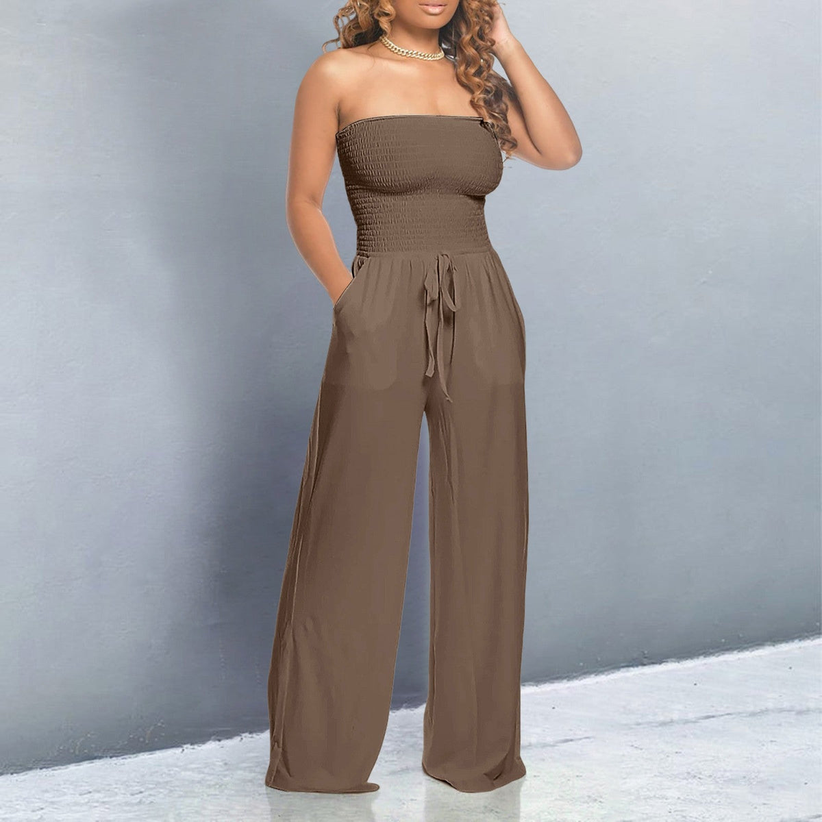 Amara | Off Shoulder Wide Leg Jumpsuit