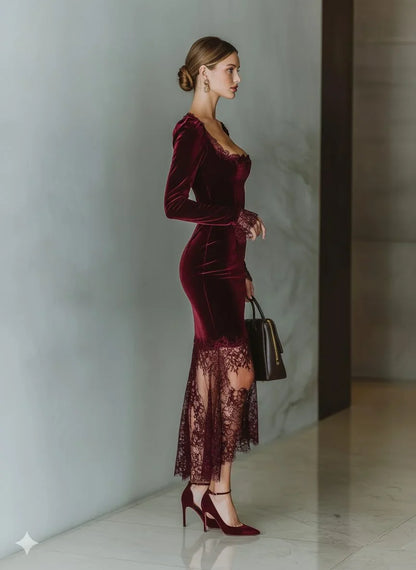 Women's Whitney long sleeve formal maxi dress - view 9
