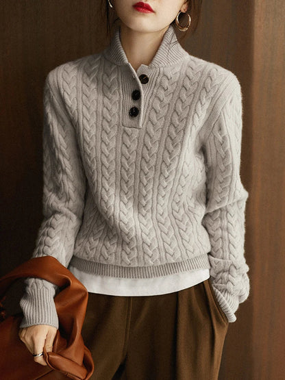 Women's Ylva diamond cable knit sweater - view 13