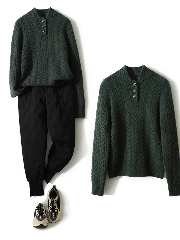 Women's Ylva diamond cable knit sweater - view 15