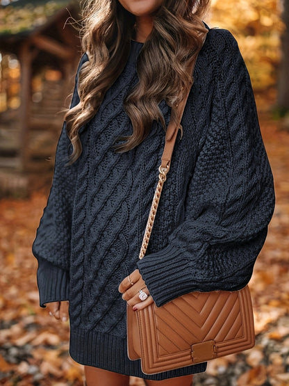Women's Ysolde chunky cable mini sweater dress - view 3