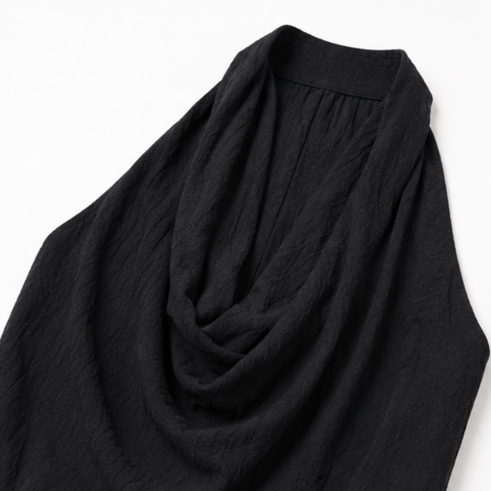 Draped halter jumpsuit, view 7