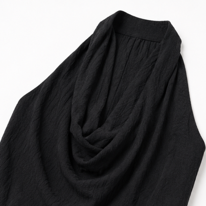 Draped halter jumpsuit, view 7